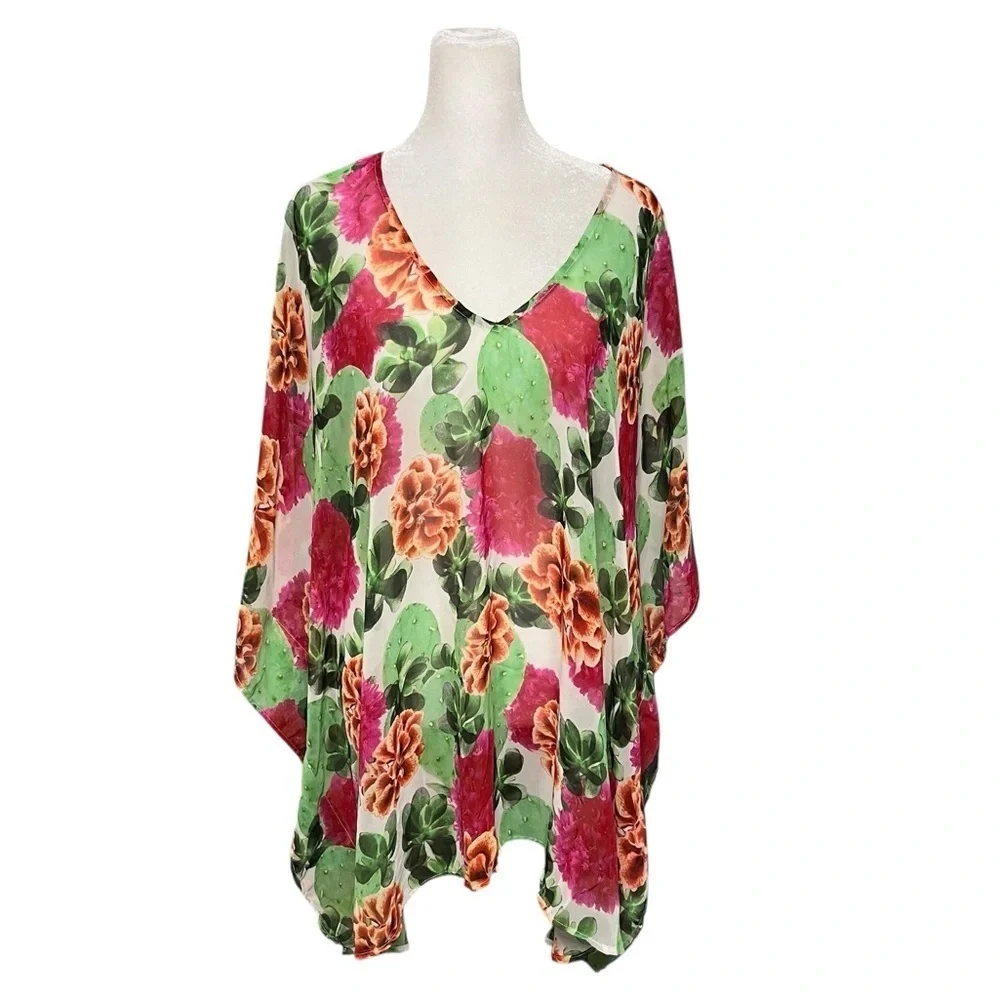 Show Me Your Mumu Cactus Bloom Peta Tunic Cover-up Size Small